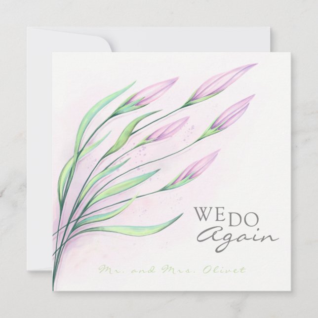 Invitation de Renouvellement de Voeux de Mariage 1 (Devant)