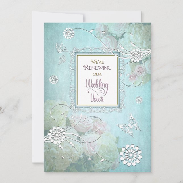 Invitation de renouvellement de vœux de mariage, f (Devant)