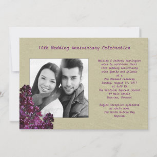 Invitation de renouvellement de vœux de photo de l