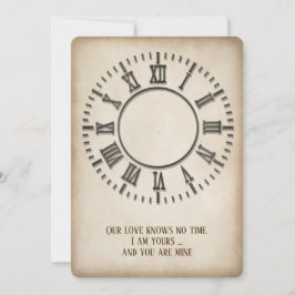 Invitation de renouvellement de vœux Horloge intem