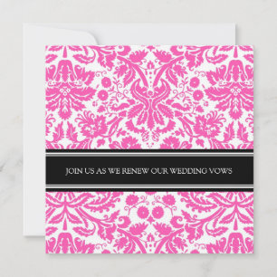 Invitation de renouvellement de Vow Mariage rose n