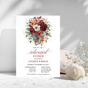 Invitation de répétition de dîner automnal en terr