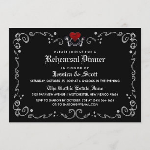 Invitation de répétition Mariage des skeletons d'H
