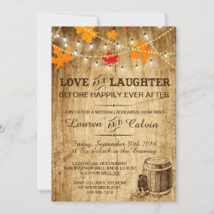 Invitation de répétition pour un mariage campagnar