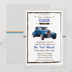 Invitation de retrait de voiture classique