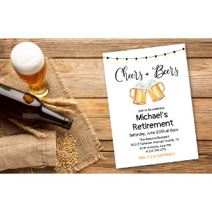 Invitation de retraite Cheers and Beers