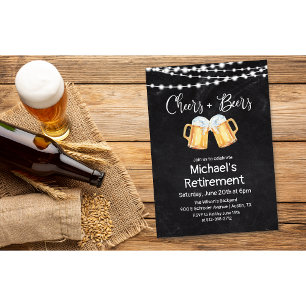 Invitation de retraite Cheers and Beers