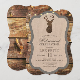 Invitation de retraite de cerf rustique