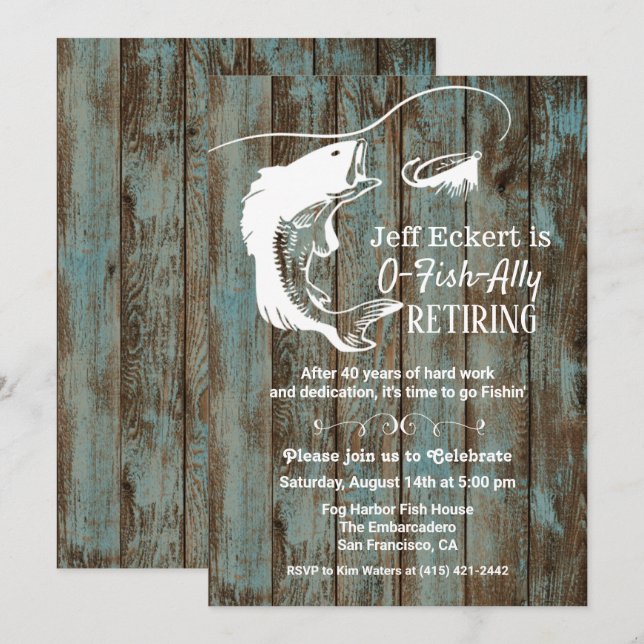 Invitation de retraite de pêche (Devant / Derrière)