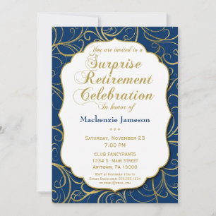 Invitation de retraite surprise de la Marine Blue 