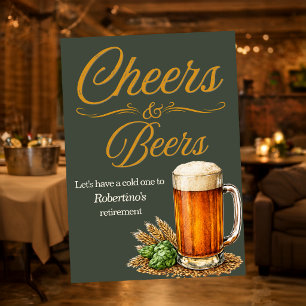 Invitation de retraite vintage pour hommes Cheers