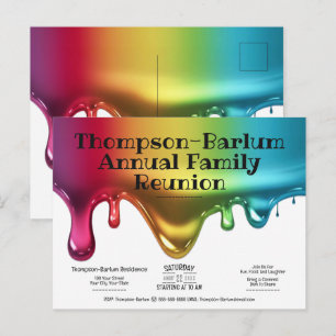 Invitation de réunion de famille Color Splash