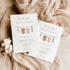 Invitation de révélation de genre | Boho Neutral G