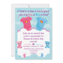 Invitation de révélation du sexe du bébé
