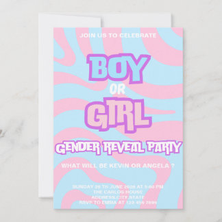 Invitation de révélation du sexe Pinky & Bleu