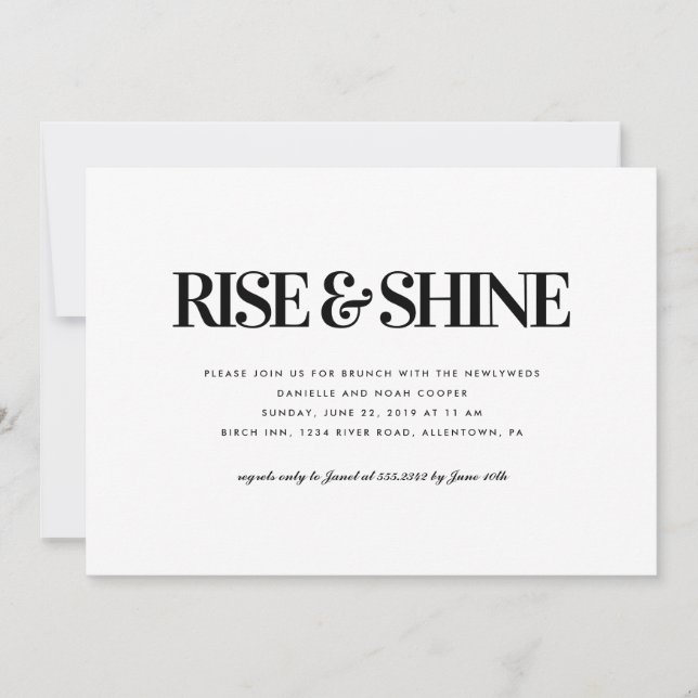 Invitation de Rise and Shine Brunch (Devant)