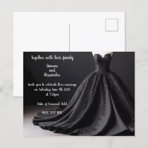 Invitation de robe Mariage noire