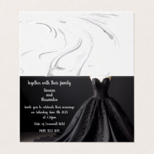 Invitation de robe Mariage noire