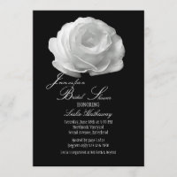 Invitation de rose blanc