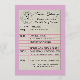 Invitation de rose de baby shower de carte de