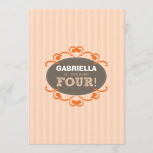 Invitation de rotation chic de fête d'anniversaire