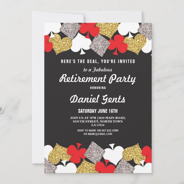 Invitation de Royale de casino de Las Vegas de (Devant)