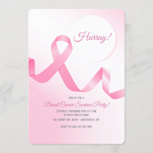 Invitation de ruban de cancer du sein