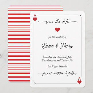 Invitation de sauvegarde de date Chanceux en amour