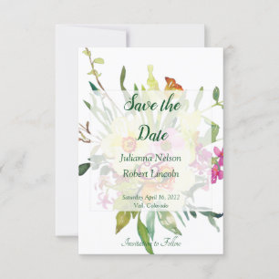 Invitation de sauvegarde de date de bouquet de jon