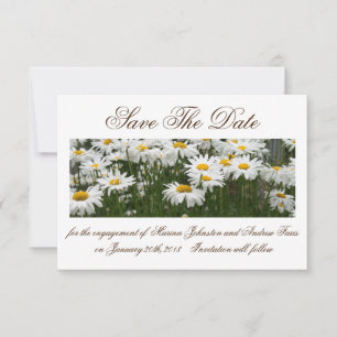 Invitation de sauvegarde de date de fleurs de marg