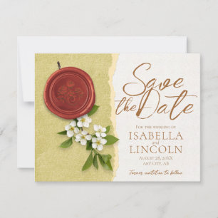 Invitation de sauvegarde de date de mariage à cach