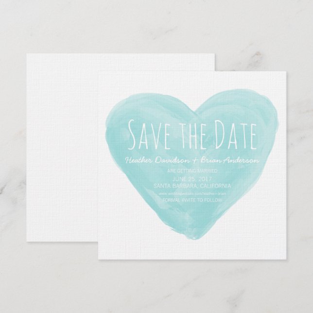 Invitation de sauvegarde de date de mariage à l'aq (Devant / Derrière)
