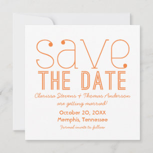 Invitation de sauvegarde de date de mariage à typo