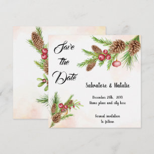 Invitation de sauvegarde de date de Noël