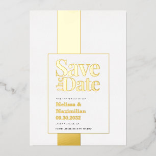 Invitation de sauvegarde de date en aluminium mode