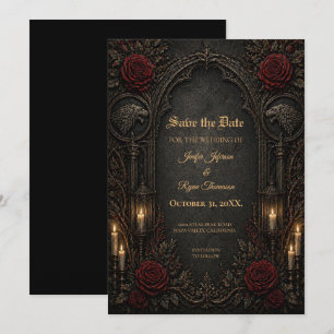 Invitation de sauvegarde de date gothique GOT somb