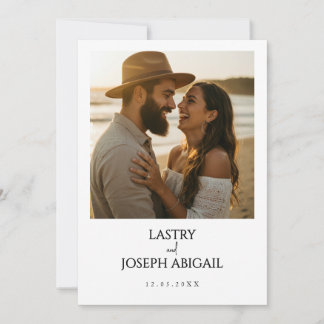 Invitation de sauvegarde de date minimaliste avec
