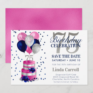 Invitation de sauvegarde de date pour les 75 ans a