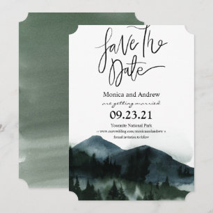 Invitation de sauvegarde de la date de la forêt de