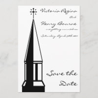 Invitation de sauvegarde de la date du clocher de