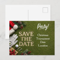Invitation de sauvegarde de Noël pour le golf