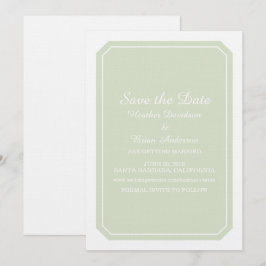 Invitation de sauvegarde élégante et verte Simply 