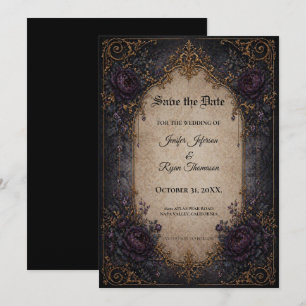 Invitation de sauvegarde gothique vintage