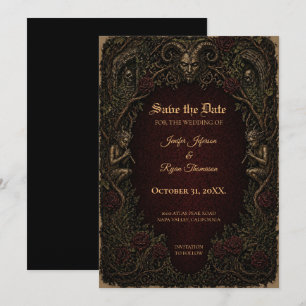 Invitation de sauvegarde gothique vintage