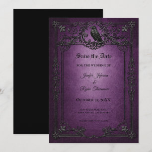 Invitation de sauvegarde Halloween gothique vintag