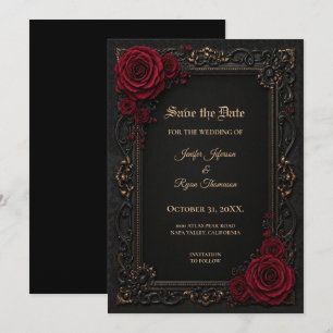 Invitation de sauvegarde Halloween gothique vintag