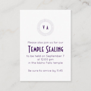 Invitation de scellement de temple à cercle de mon