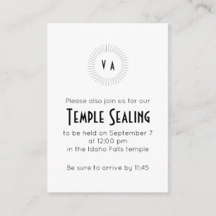 Invitation de scellement de temple à cercle de mon