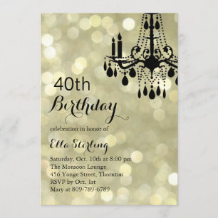 Invitation de scintillement d'anniversaire de
