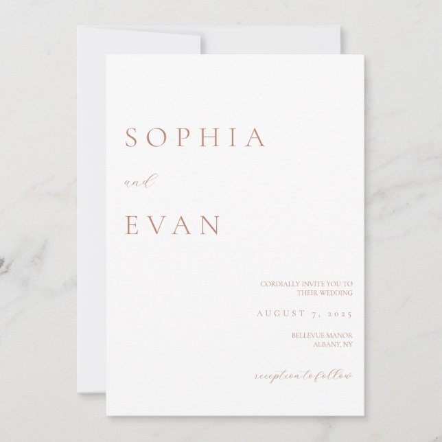 Invitation de script élégant simple (Devant)